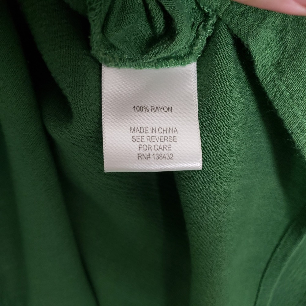 ModCloth All About Scallops Collared Button Down Kelly Green Ric Rac Trim Funky - Picture 7 of 8